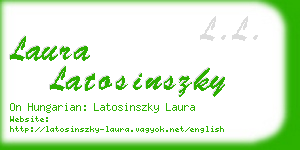 laura latosinszky business card